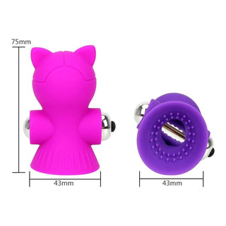 Featuring an image of Cute Kitty Breast Toy Stimulator Nipple Vibrator, 100% waterproof for bath and shower play.