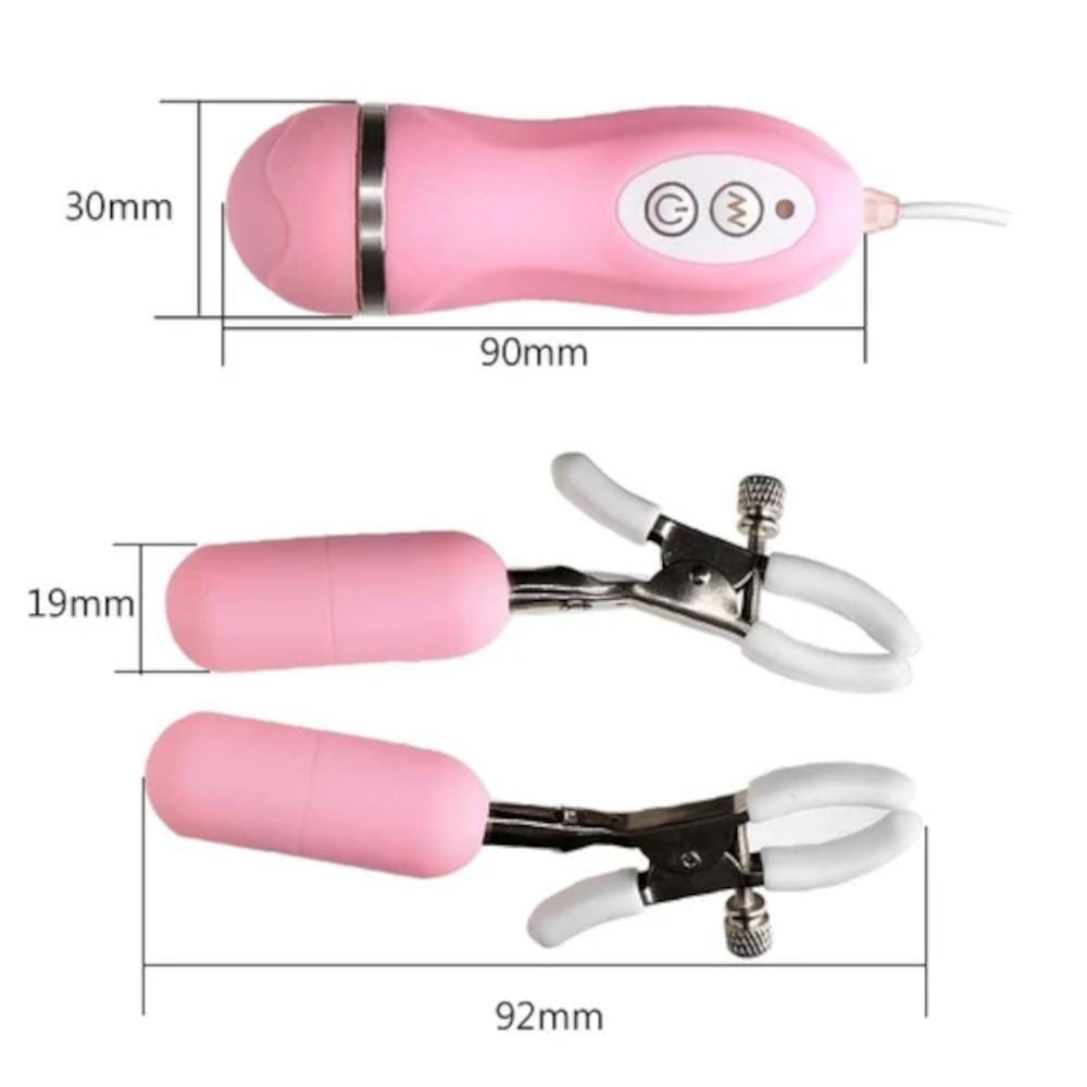 In the photograph, you can see an image of Multi-frequency Vibrating Clamps offering a symphony of sensations with ten vibration modes.