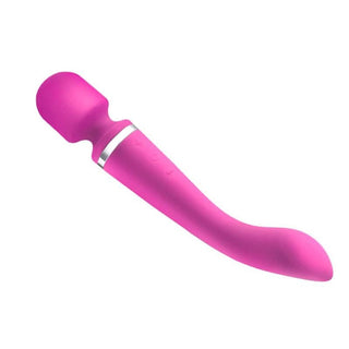 Check out an image of Waterproof 10-Speeds Magic Wand Massager in pink silicone material.
