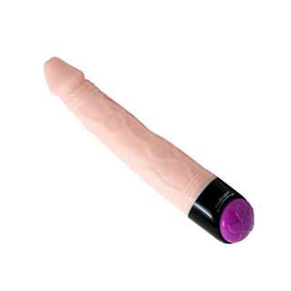 Here is an image of Realistic Thrusting Multi-Speed Dildo Rotating Vibrator with 9.3 inches full length and 7.7 inches insertable length.