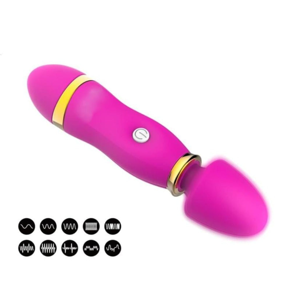 Featuring an image of Solo Fun Magic Wand Massager Anal Vibrator, a compact companion perfectly shaped for intimate moments.