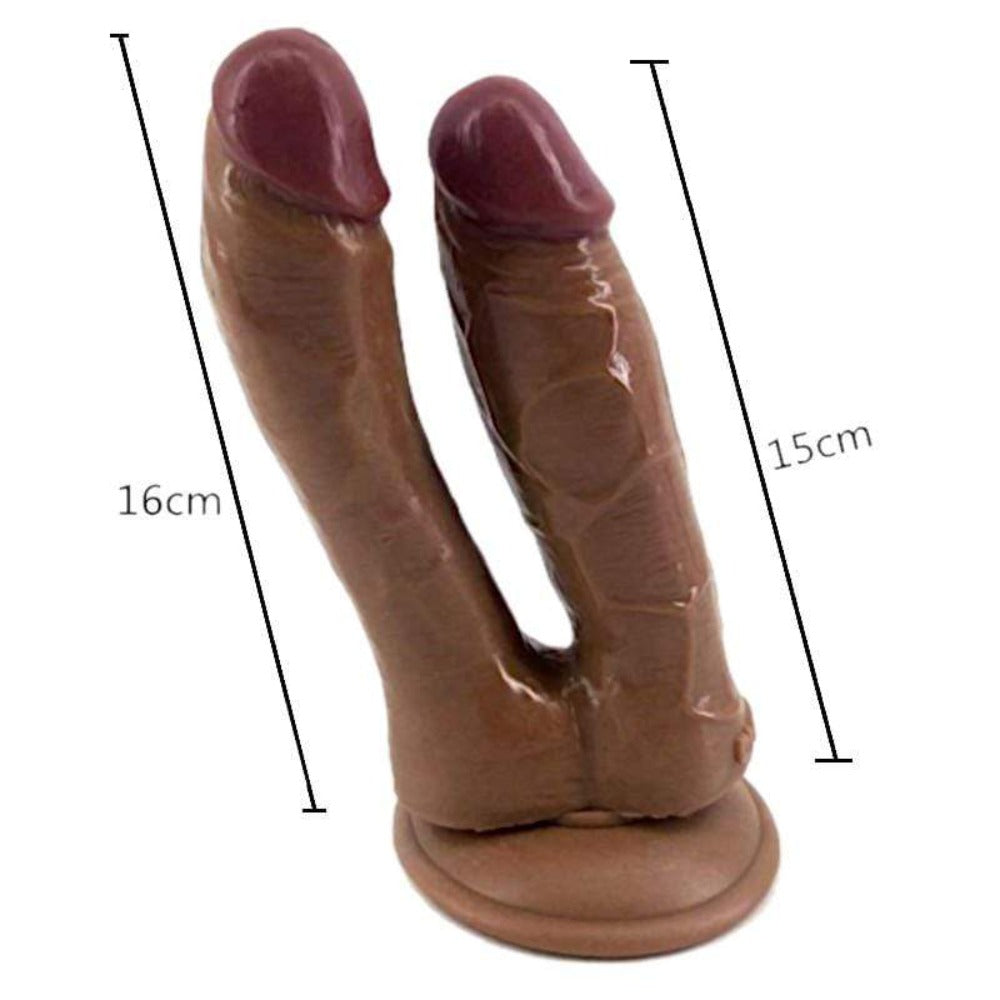 This is an image of a double-headed dildo designed for dual stimulation and sexual euphoria.