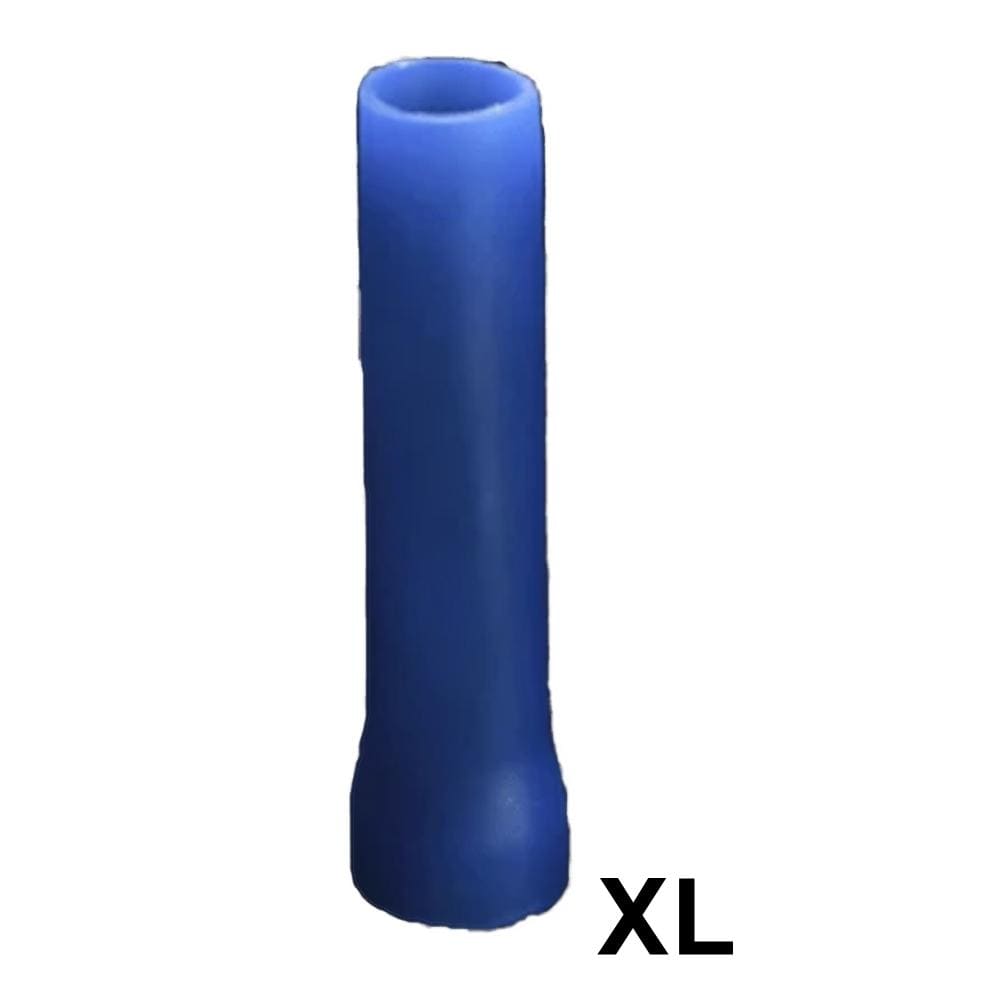 A detailed image showcasing the 5.7-inch length and 1-inch external diameter of the Stretchy Tube Silicone Cock Sleeve Extender.