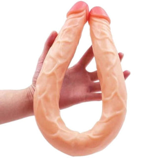 This is an image of a 21-inch double dong made of medical-grade PVC for dual penetration pleasure.