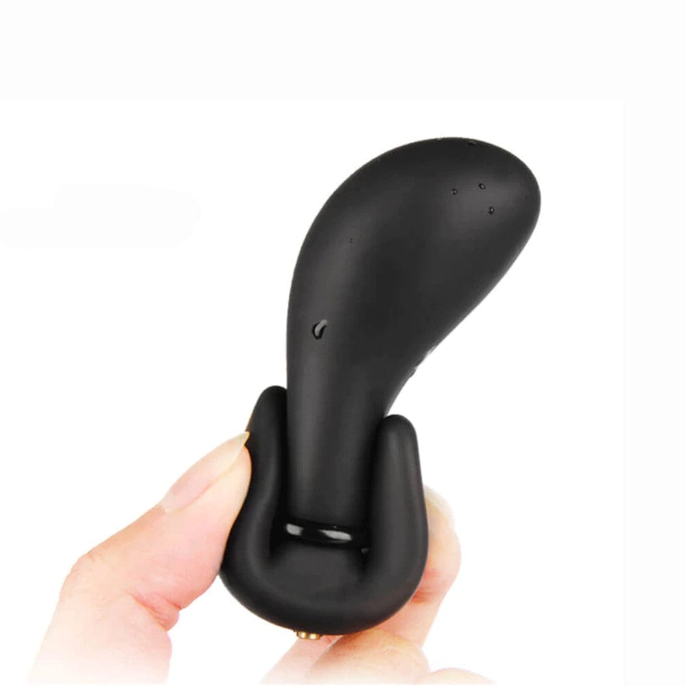In the photograph, you can see an image of Power Play Silicone Mouth Gag with bulb diameter of 1.69 inches for filling the mouth to desired size.