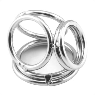 Feast your eyes on an image of Bondage Stretcher Metal Cock and Ball Ring Non-Silicone for enhanced pleasure and endurance.