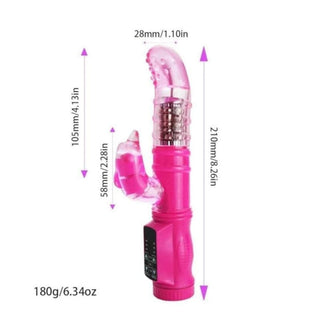 A visual representation of the easy cleaning and storage instructions for the Vigorous 12-Speed Rotating Rabbit Vibrator