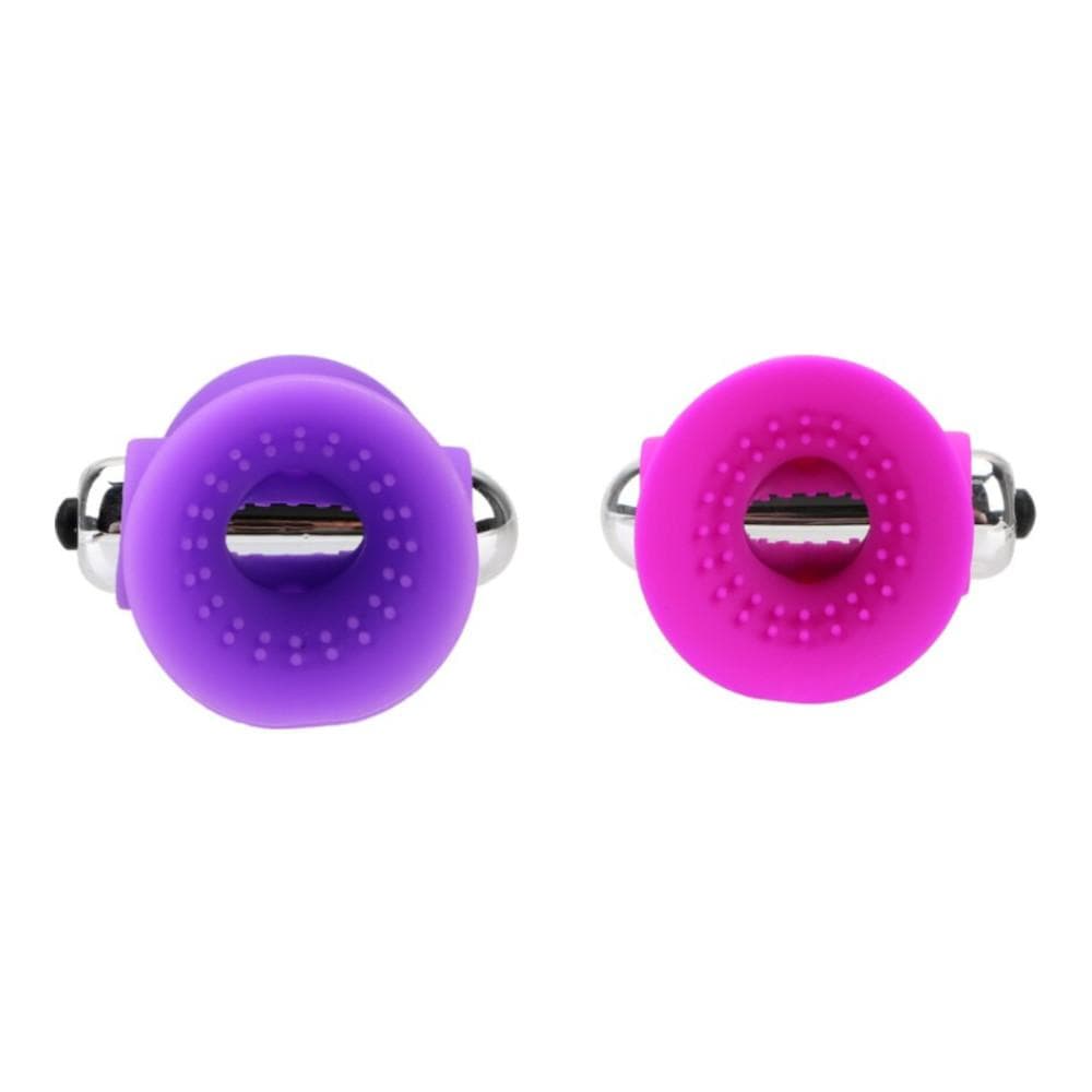 This is an image of Cute Kitty Breast Toy Stimulator Nipple Vibrator in playful purple color.