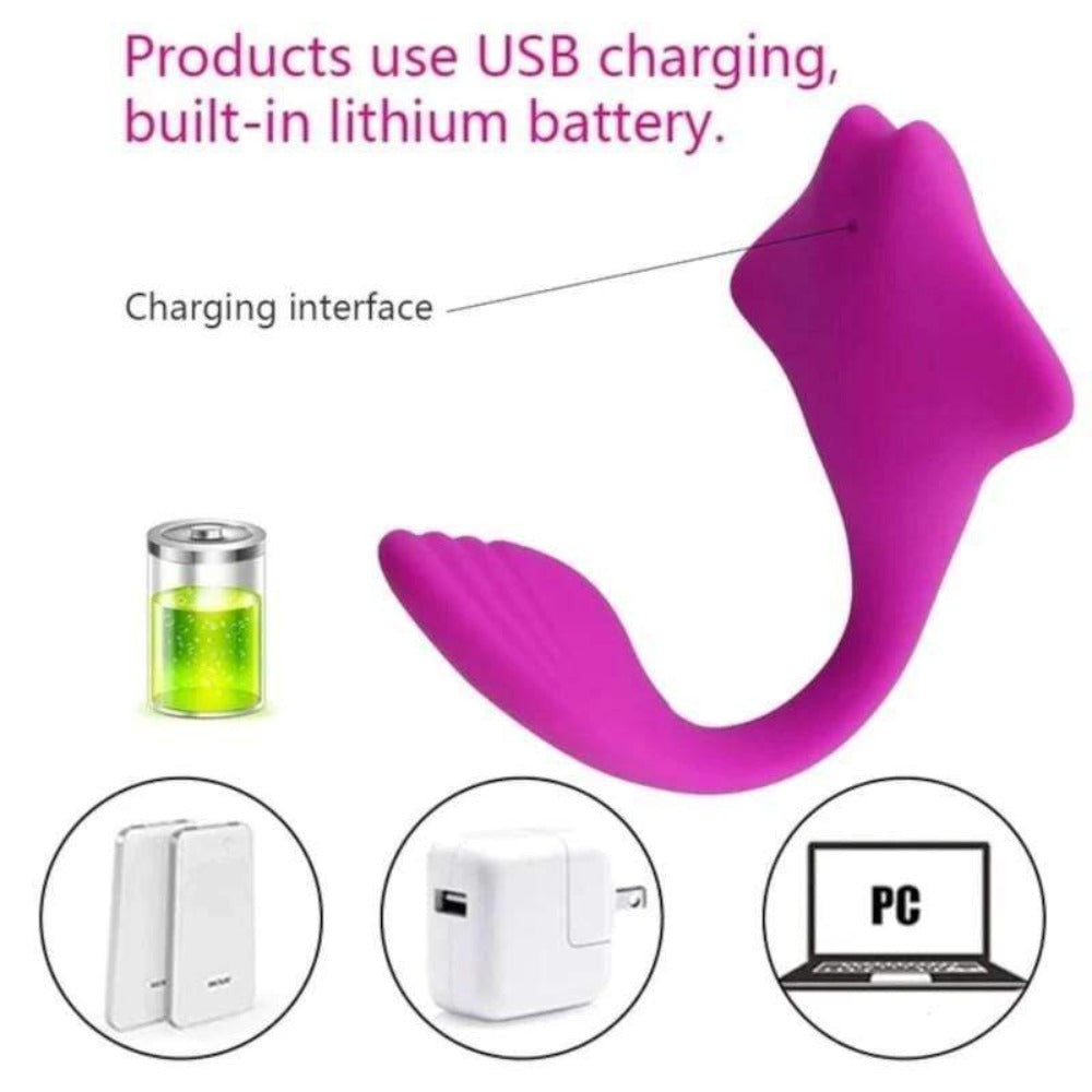 What you see is an image of Sensual Stingray Wearable Clit Underwear Remote Butterfly Vibrator G-Spot Hands Free Sex Toy offering ten vibration frequencies