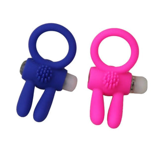 Feast your eyes on an image of Stylish Vibrating Bunny Cock Ring in pink color with bunny ears love tunnel stimulator.