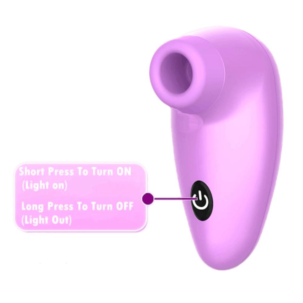 This is an image of Waterproof Powerful Stimulator Clit Sucker Pink Oral Tongue Vibrator for pleasure anytime, anywhere.