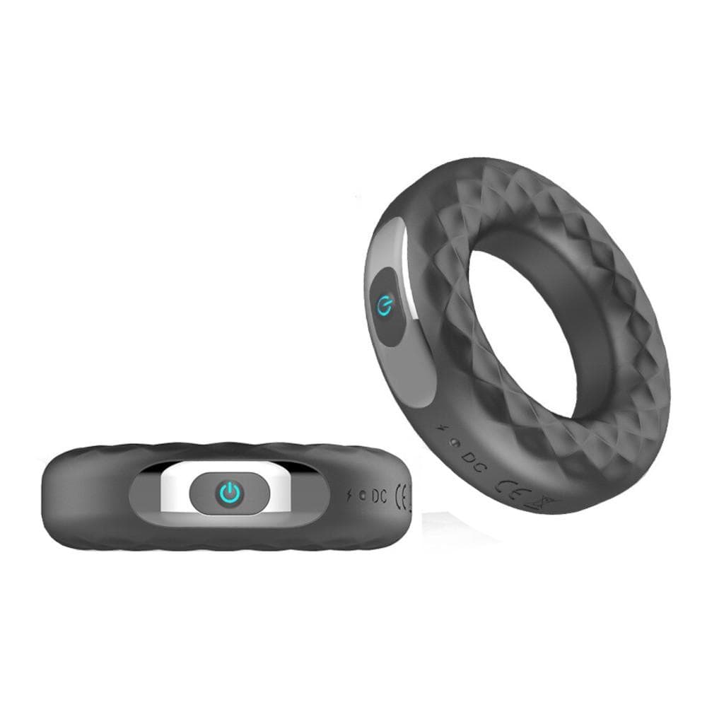 Displaying an image of the textured design of Stylish Rechargeable Vibrating Cock Ring Silicone stimulating sensitive areas