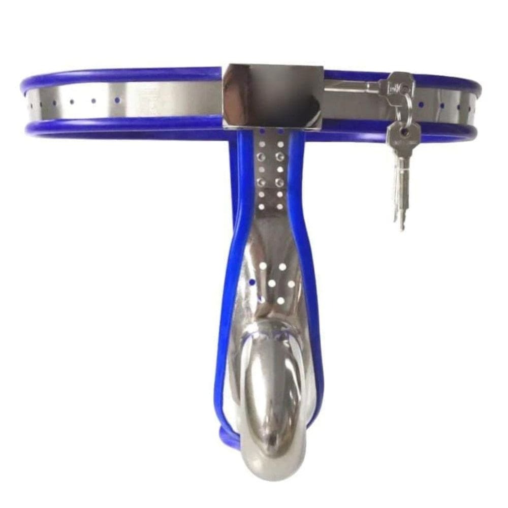 Image of a chastity belt designed for male chastity exploration and orgasm control.