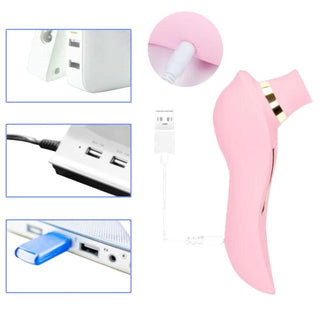 Displaying an image of Hands Free App Controlled Remote Couple Vibrator Nipple Stimulator offering 28 vibration modes and 12 suction modes.