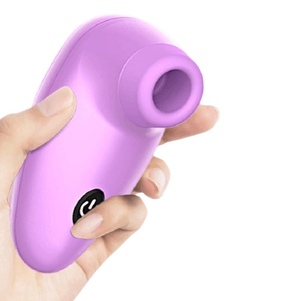 Take a look at an image of Powerful Stimulator Clit Sucker Pink Oral Tongue Vibrator crafted from high-quality silicone and ABS materials.