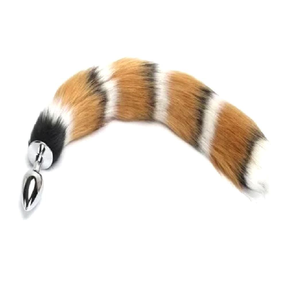 This is an image of Stunningly Sexy Fox Tail Plug 18 Inches Long with a 2.9-inch plug.