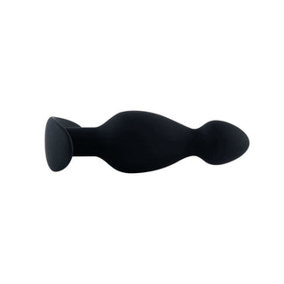 Pictured here is an image of Black Silicone Beady Anal Toy Men, made from premium hypoallergenic silicone for safe and pleasurable experience.