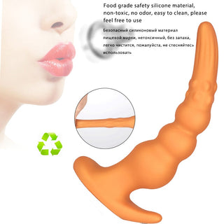 Pictured here is an image of Large Anal Massager easy to clean with warm water and mild soap for maintenance.
