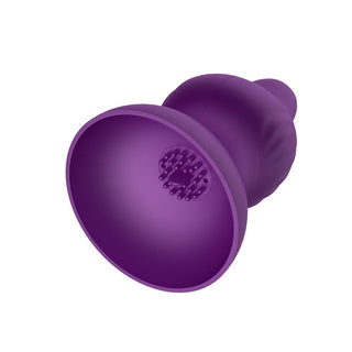 What you see is an image of No-Frills Breast Toy Vibrator Rechargeable Stimulator Nipple Sucker in rose red color.
