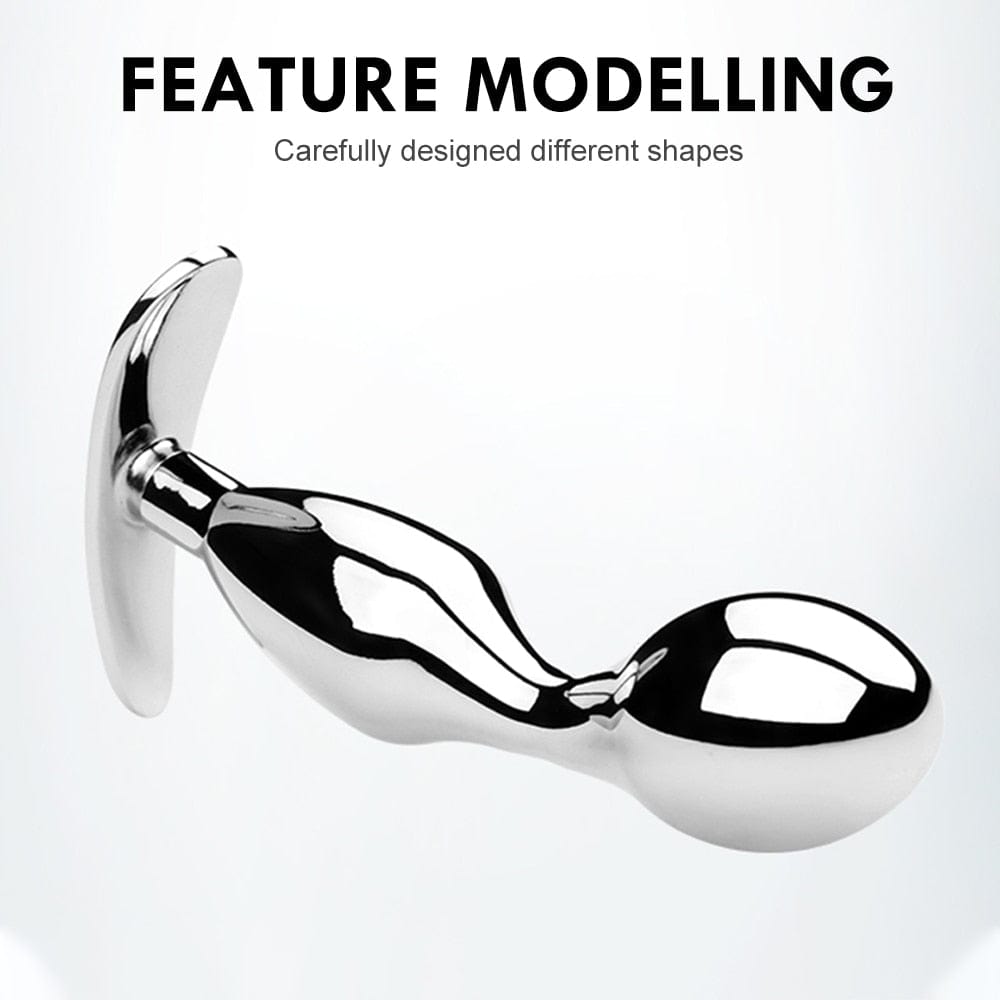 This is an image of the Bulbous Anal Aneros Prostate Massager, featuring a smooth and polished surface for easy gliding.
