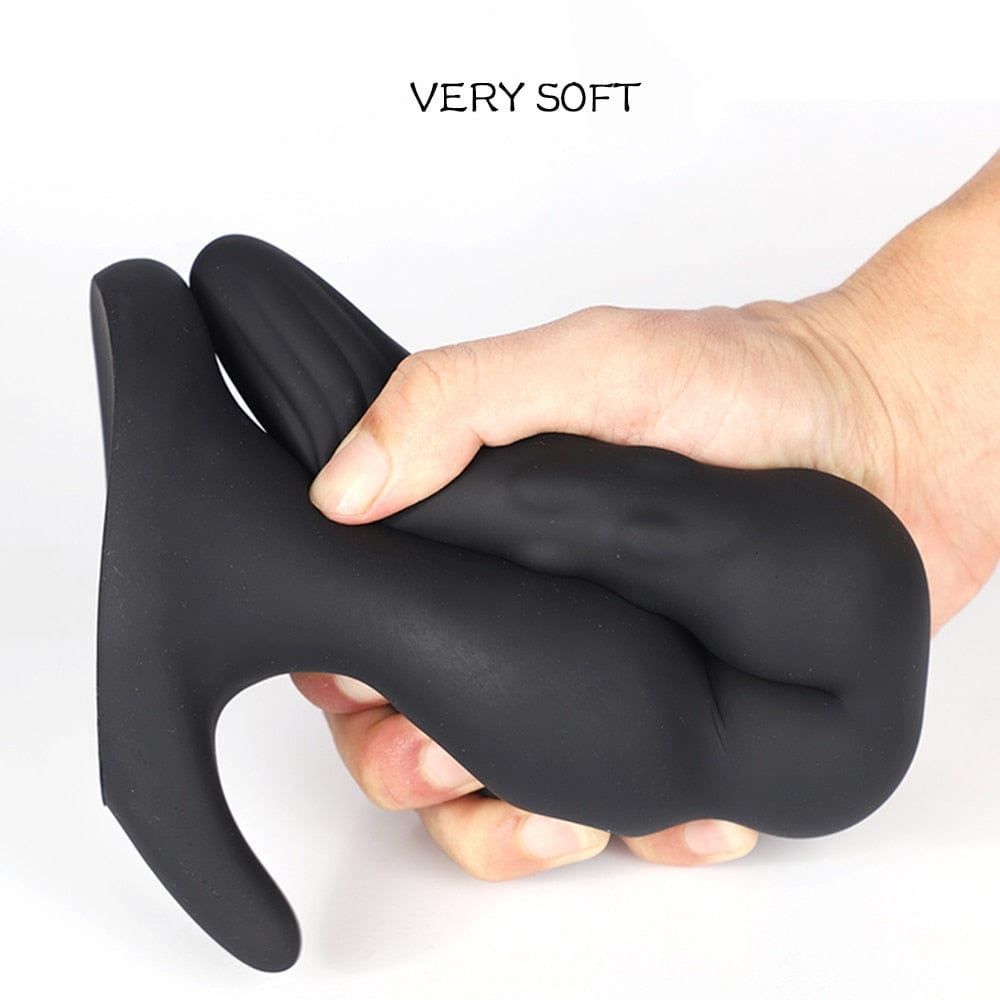 You are looking at an image of Large Anal Massager made of non-porous, hypoallergenic silicone for safe use.