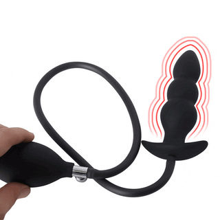 Discover an image of Inflatable Anal Massager Male Masturbation Toy, a three-layered plug with an easy-to-use pump for an intense and comfortable experience.