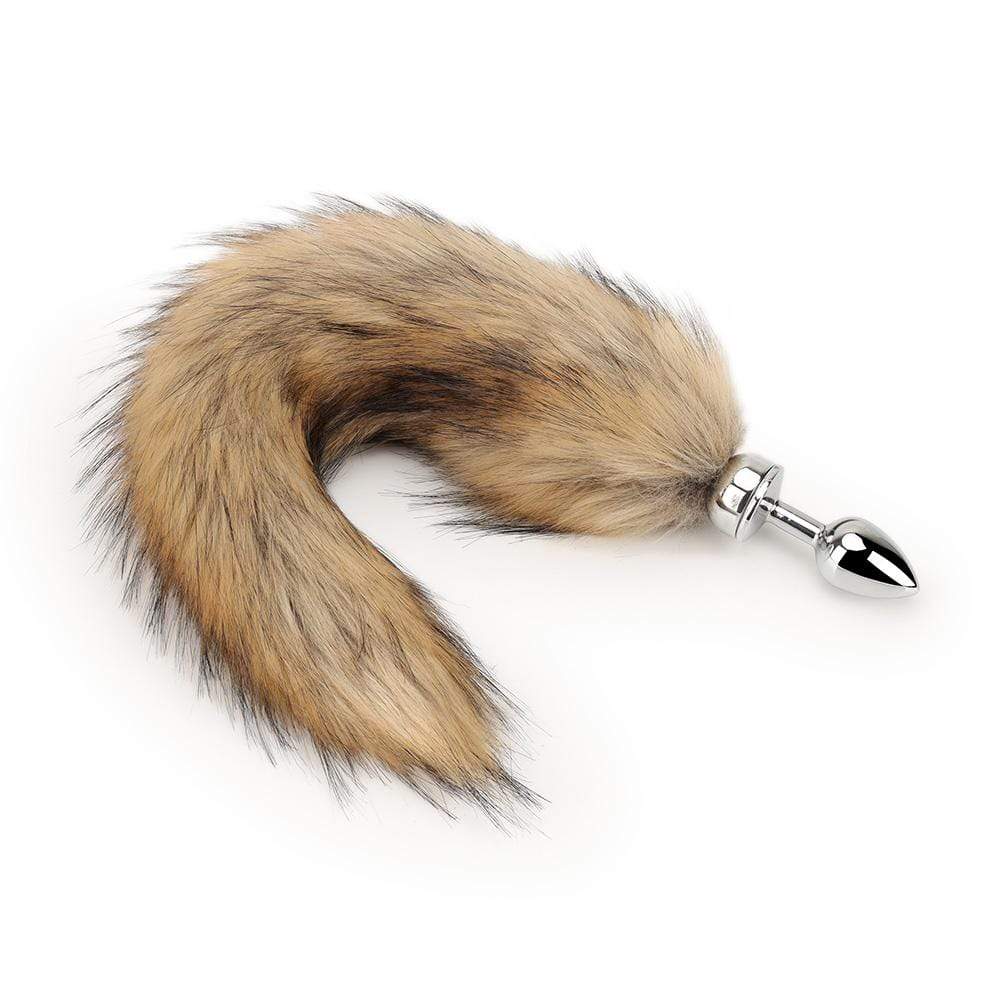 View of the Cum Closer Cat Tail Fox Tail Butt Plug showing its 1.10-inch width and magnetic feature for easy transformation.