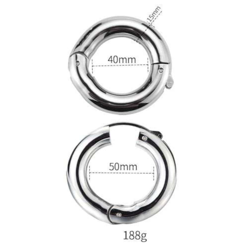 Presenting an image of Adjustable Rounded Metal Ring, a tool for ultimate pleasure, cleaning is easy, simply rinse it off, dry it well, and store it in a cool, dry place.