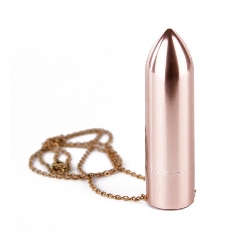 Purple Invasion Necklace Bullet Vibrator Remote Couple, a discreet pendant with dual stimulation capabilities.