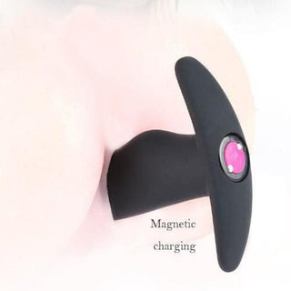 Featuring an image of Remote Controlled Silicone Vibrating Butt Plug 4.33 Inches Long providing luxurious comfort in every touch.