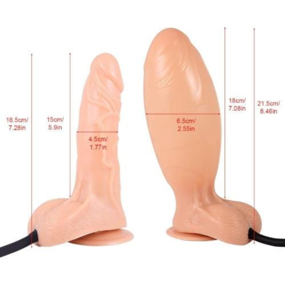 Textured Love Shaft Inflatable With Suction Cup