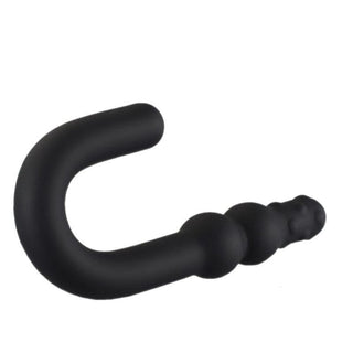 Black Silicone Anal Hook 6.1 Inches Long - Crafted from premium silicone for a skin-like texture that is gentle and satisfying to the touch.