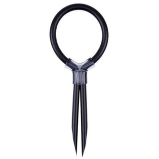 Adjustable black silicone lasso ring for enhanced pleasure and performance.