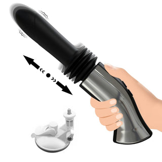 Presenting an image of Pleasure Waves Thrusting Vibe Dildo Machine, designed for exploring deep desires and self-indulgence.