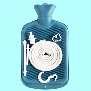 Large Enema Bag with 2-liter capacity and 59 tube for thorough cleansing.