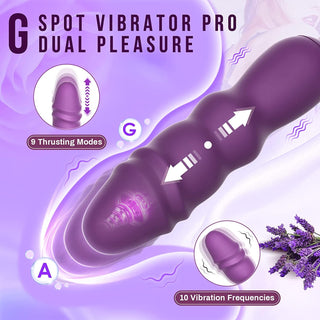 Displaying an image of Portable Anal Thrusting Vibe Dildo with G-Spot feature for reaching pleasure point easily.