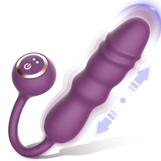 You are looking at an image of Portable Anal Thrusting Vibe Dildo with tongue-like feature for delightful touch.