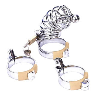 Chrome Rings Urethral Steel Cock Cage