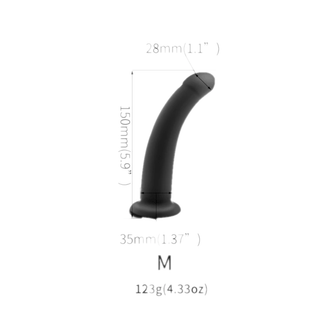 Smooth Beginner 5 Inch Slim Black Mini Dildo With Suction Cup