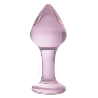 This is an image of Pink Crystal Glass Plug 3 Piece Anal Training Set featuring a variety of shapes for diverse stimulation.