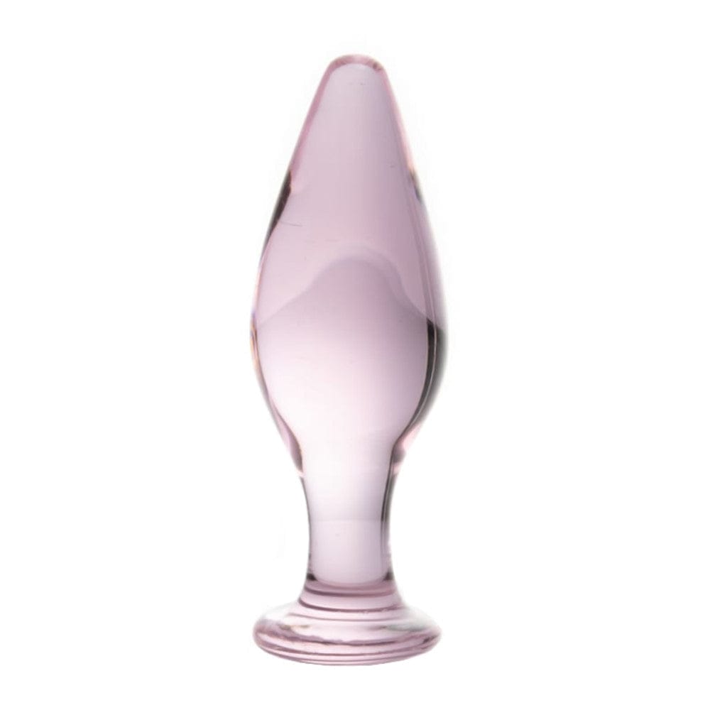 What you see is an image of Pink Crystal Glass Plug 3 Piece Anal Training Set made from high-quality, heat-resistant glass for safety and comfort.