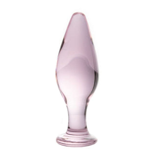 What you see is an image of Pink Crystal Glass Plug 3 Piece Anal Training Set made from high-quality, heat-resistant glass for safety and comfort.