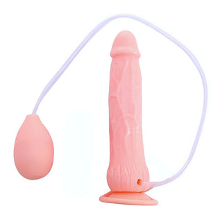 Drive Me Nuts 7 Inch Squirting Dildo with a strong suction cup for hands-free pleasure.