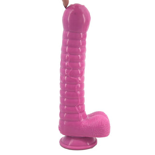 This is an image of Glorious Staff Silicone 11 Inch Fantasy Dildo emphasizing the importance of hygiene by washing with soap and water before and after use.