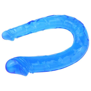 Here is an image of Jelly Double Head Long Anal Blue Dildo, discreetly shipped for your ultimate pleasure.