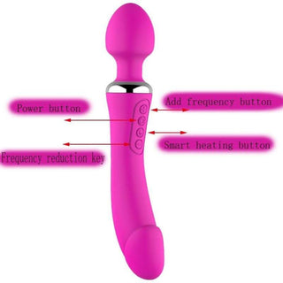 Featuring an image of the USB port and cable used for recharging the Double-Ended Large Massager Vibrator.