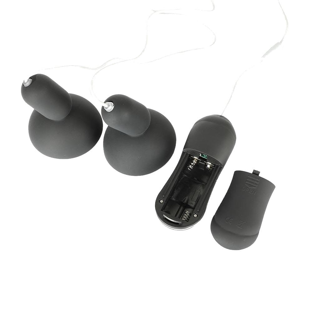 This is an image of Remote Controlled Vibrator 16-Speed Toy Tit Suckers with suction cups for enhanced sensitivity.
