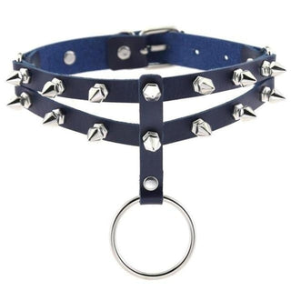 Silver Colored Studded Gothic Choker display