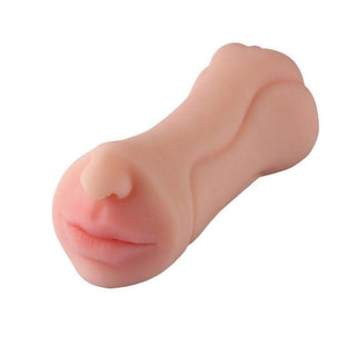 This is an image of Cocksucker Blowjob Realistic Male Stroker Masturbation Sleeve, a dual-function toy designed for maximum pleasure.