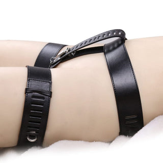 Displaying an image of the dimensions of the Adjustable Black Febelt, including waist, T File, and ankle lengths.